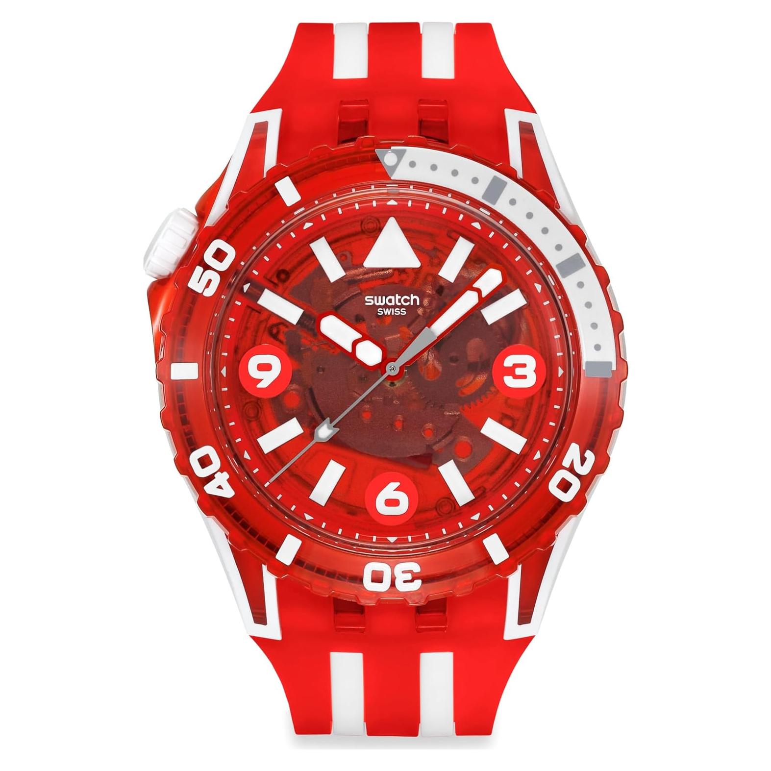 Reloj Casual Unisex Swatch Bio-sourced 44mm Rojo