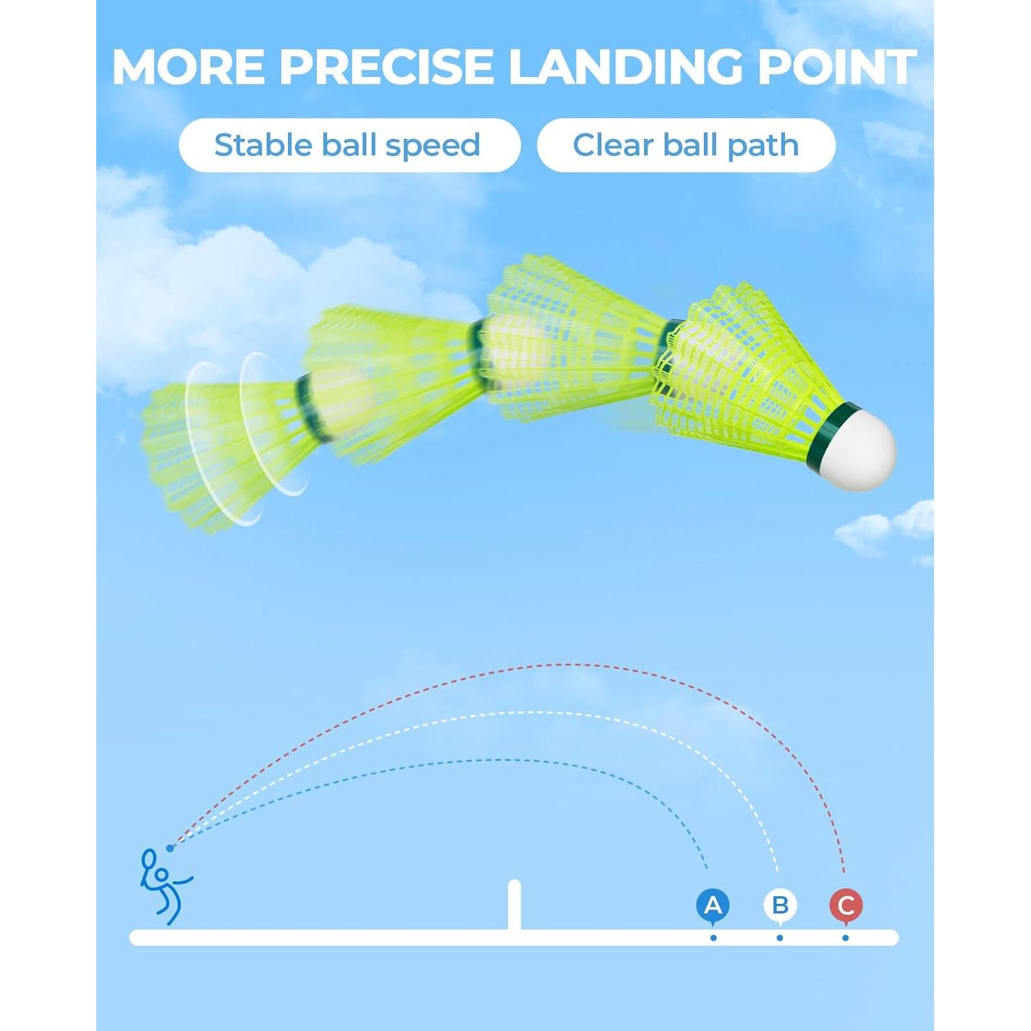 Plumas de Bádminton HIRALIY SC12-Y Nylon 12 Piezas Amarillo