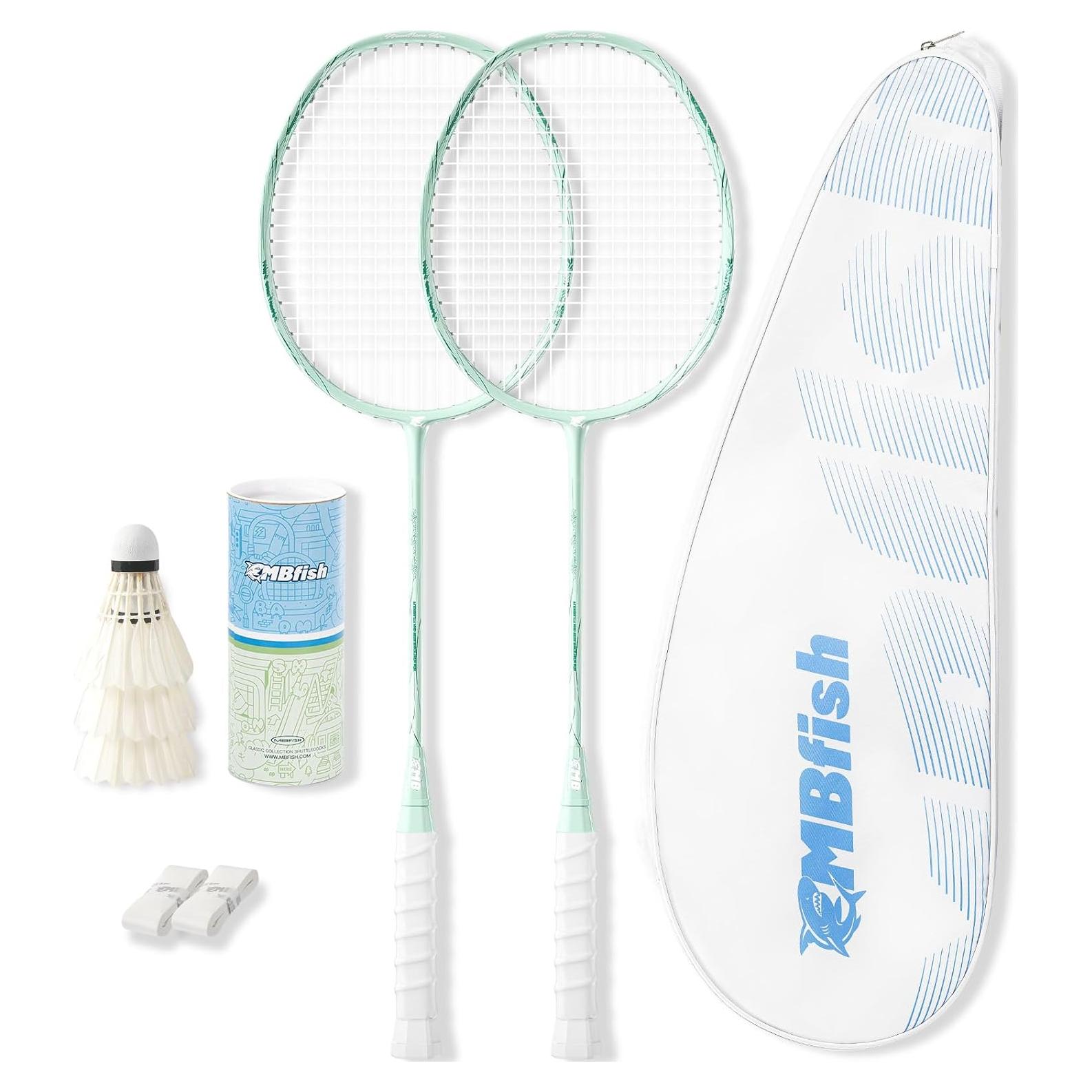 Juego de Raquetas de Bádminton MBFISH con 2 Raquetas y Accesorios
