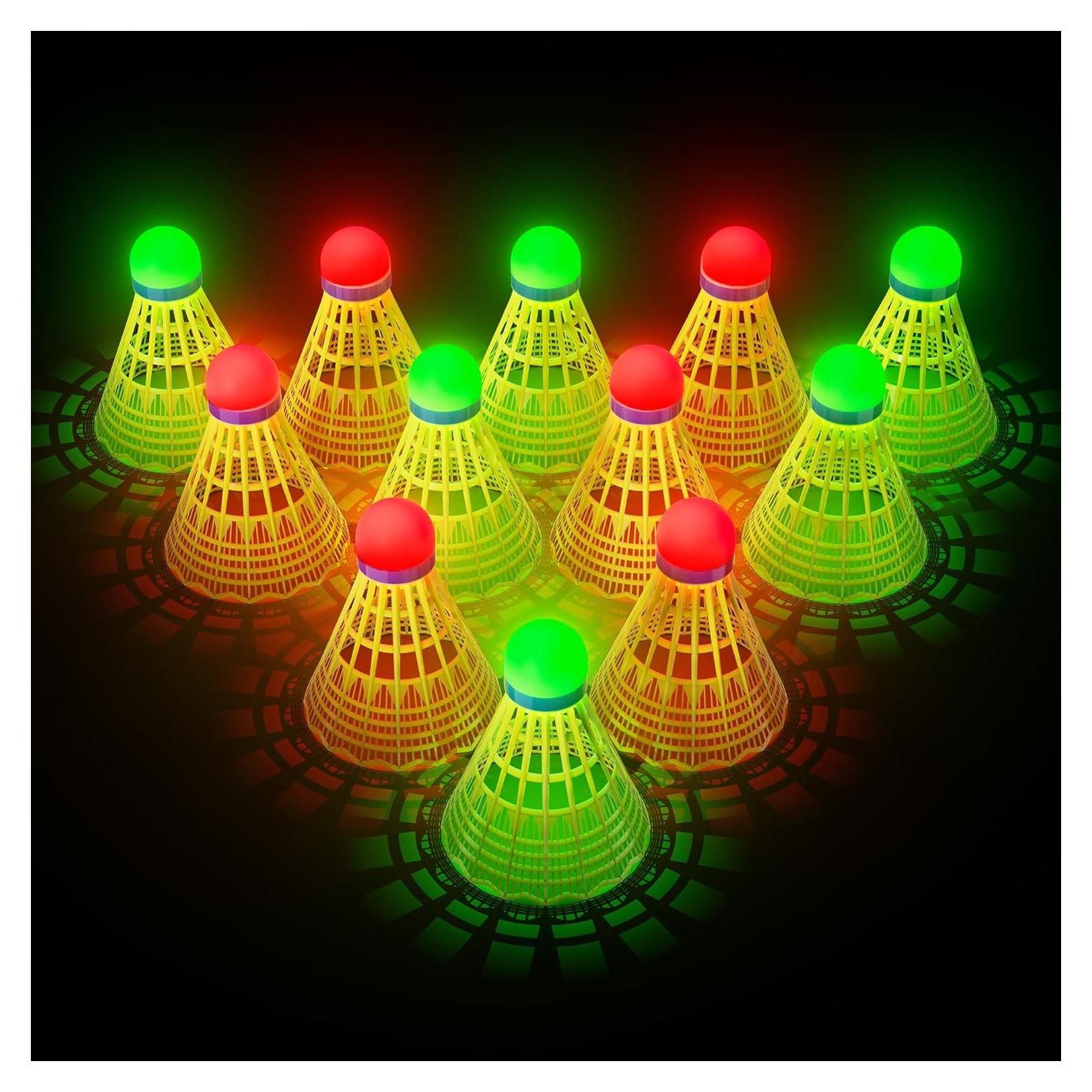 Volantes de Bádminton Iluminados HIRALIY 6 Pcs Nylon