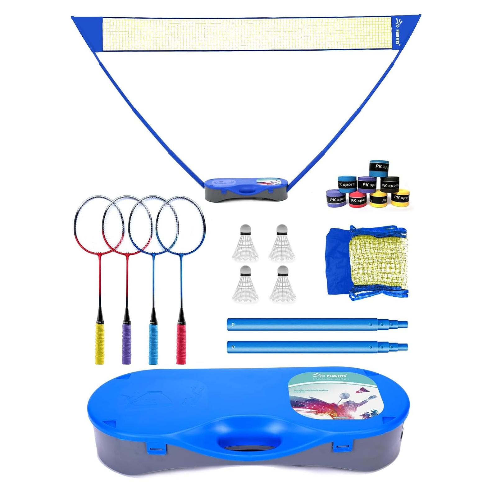 Juego Completo de Bádminton Peak Fits - Red Portátil 3.05x1.52m