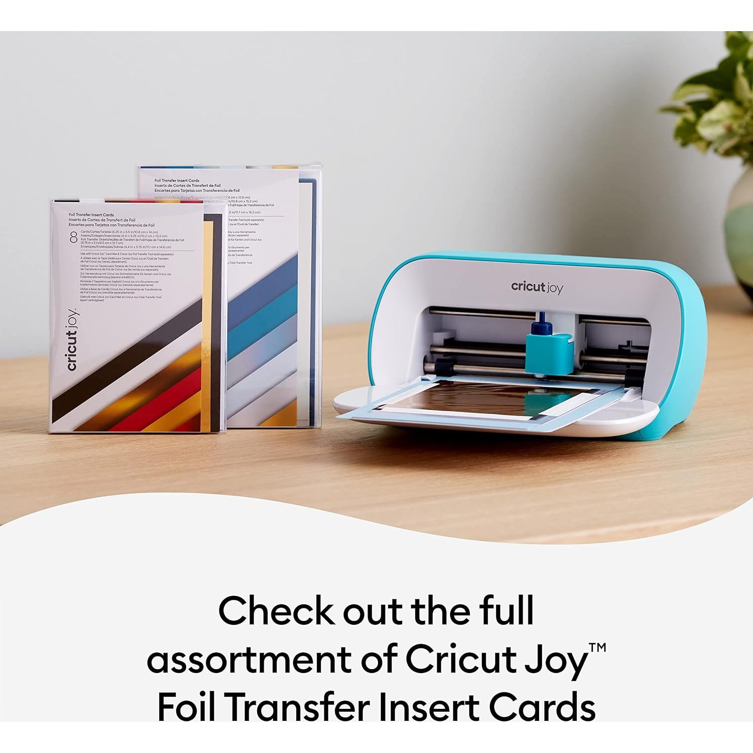 Tarjetas de Inserción Transferencia Foil Cricut Joy A2 8 Pzas