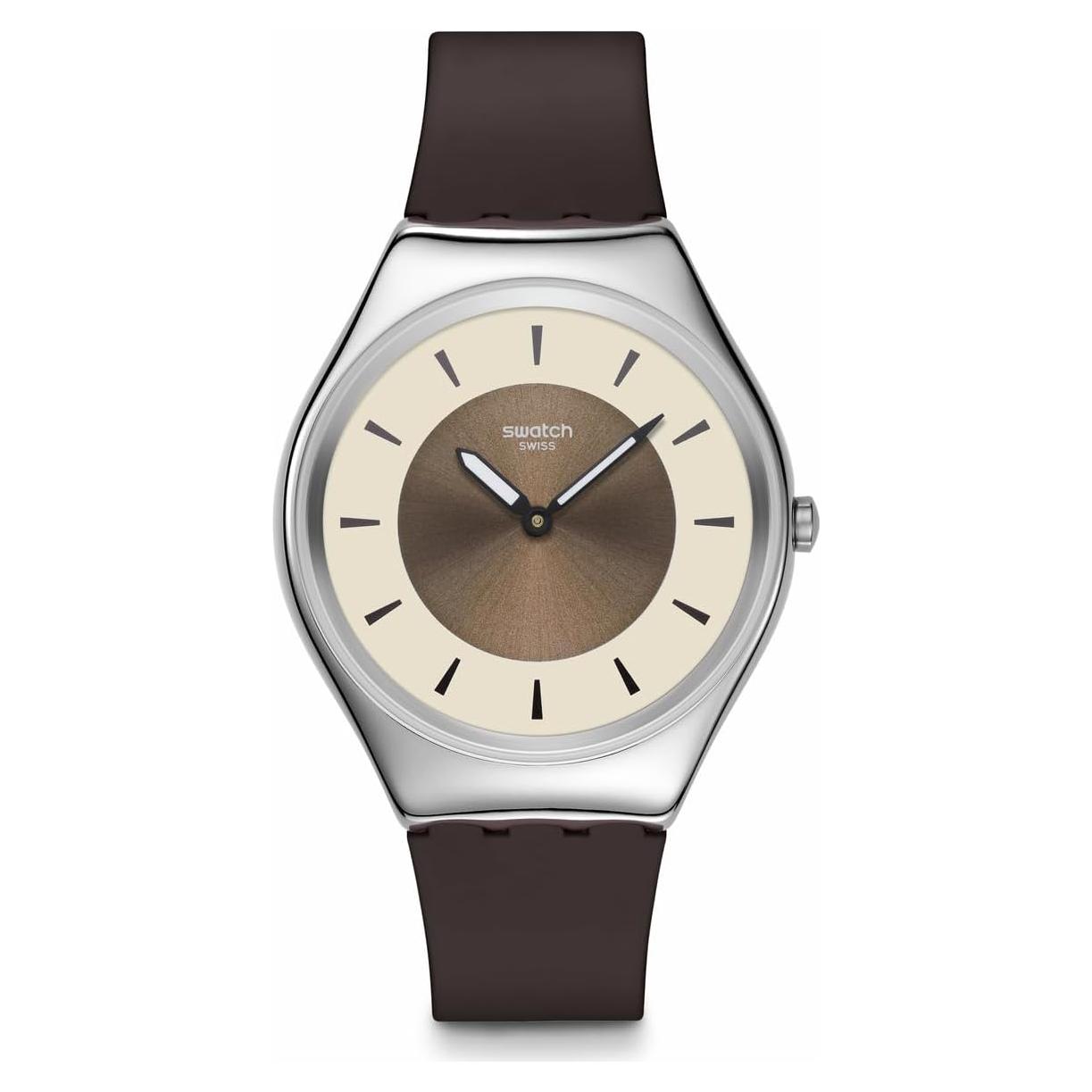 Reloj Swatch Skin Irony Unisex 38mm Cuarzo Marrón Impermeable