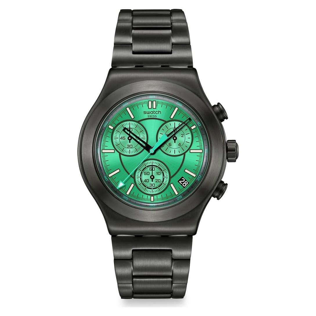 Reloj Swatch I New Chrono Unisex 43mm Cuarzo Negro Impermeable