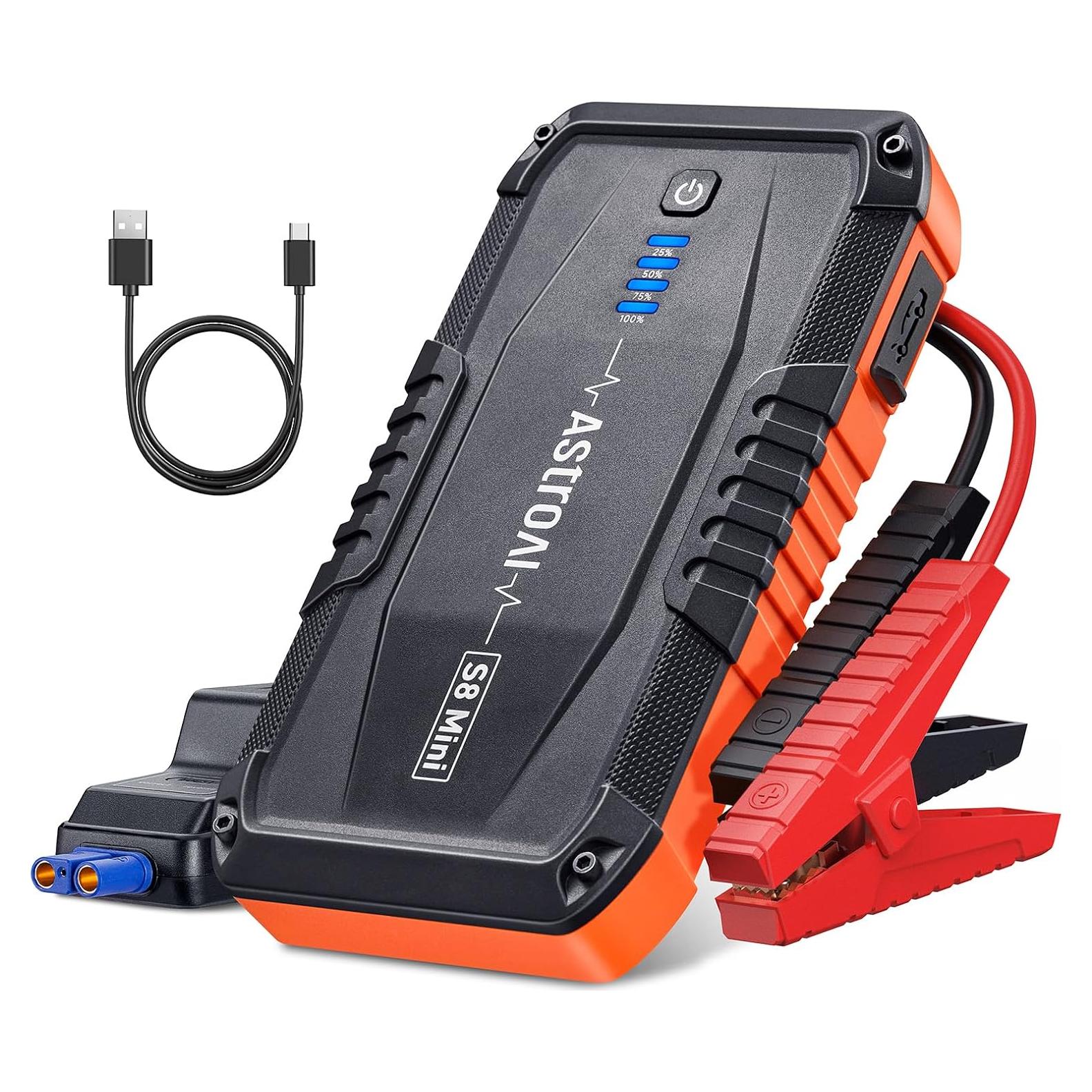 Arrancador de Batería AstroAI S8 Mini 1200A 12V Portátil Naranja