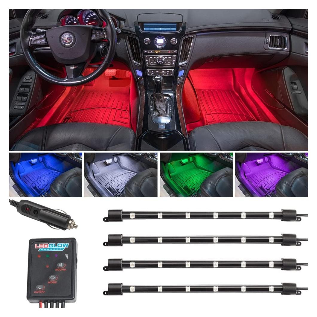 Kit de Luces LED de Interior LEDGlow 4 Piezas Multicolor 7 Colores