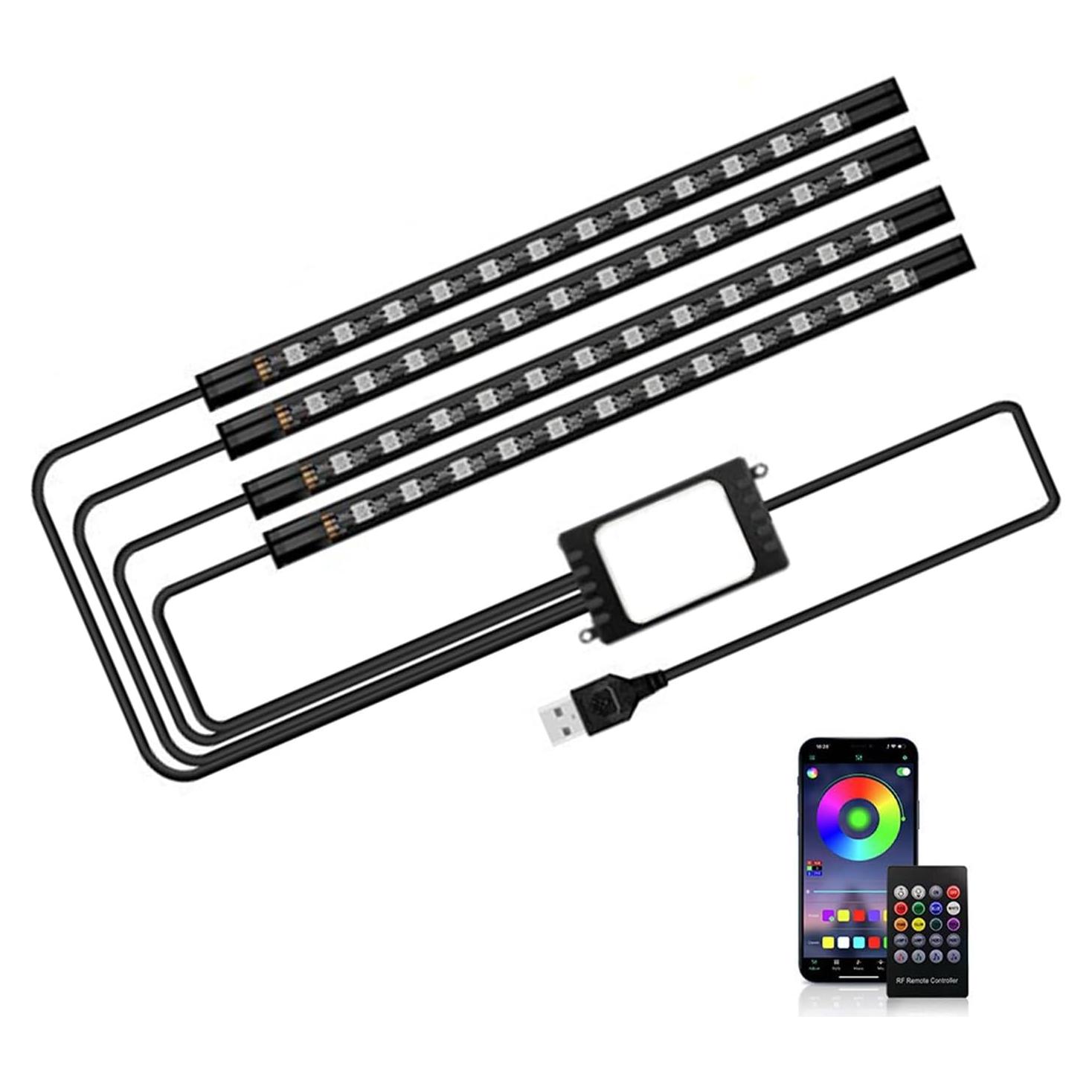 Luces LED de Tira Zikefest para Automóvil 12V Control APP