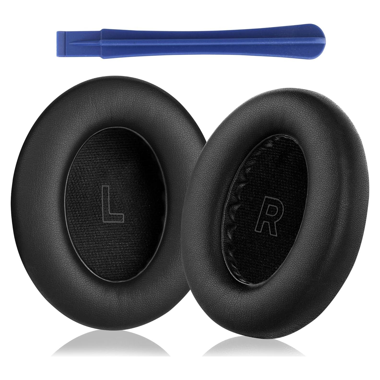 Almohadillas de Reemplazo Bose QC Ultra - Espuma de Memoria y Cuero Negro