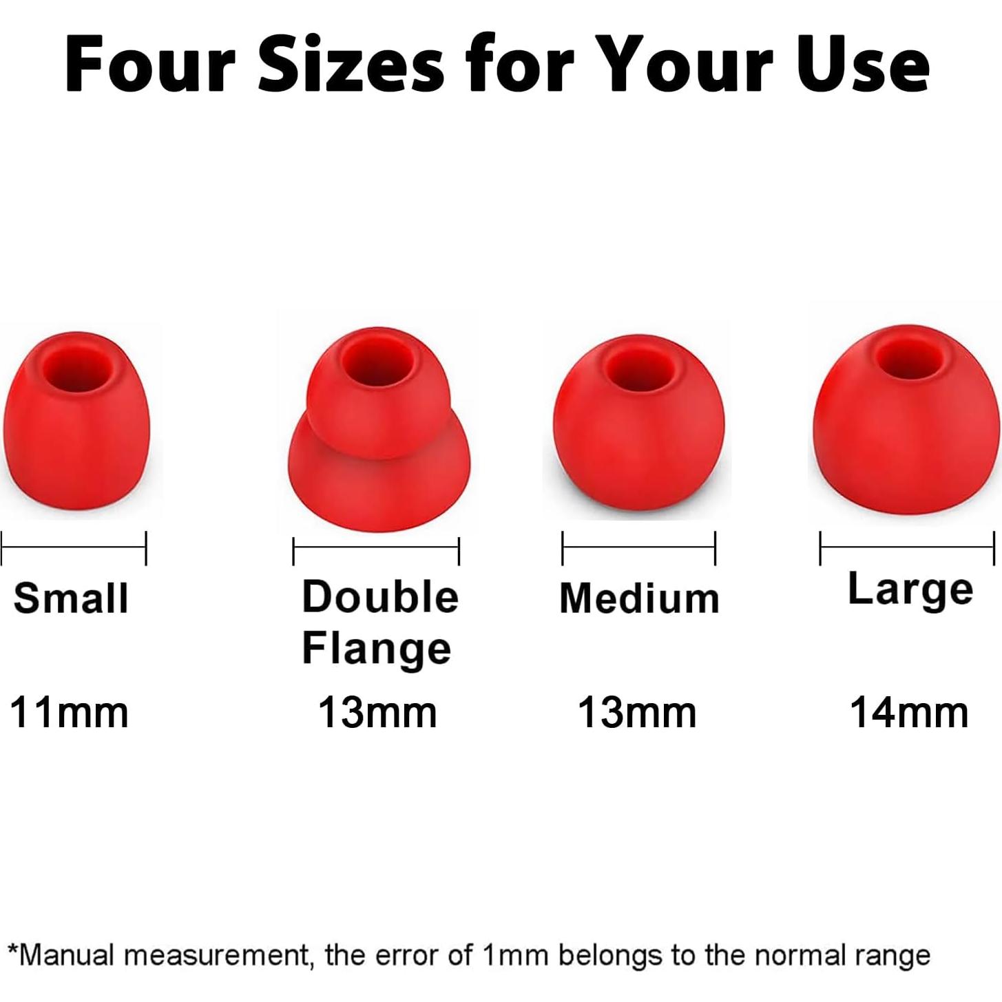 Puntas de Silicona de Reemplazo para Auriculares Beats - Rojo