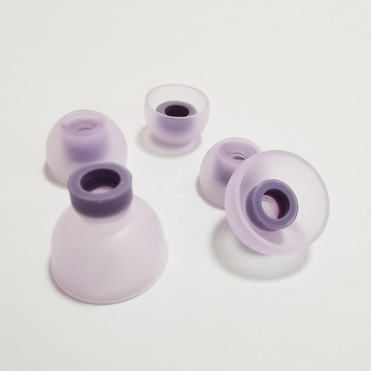Silicone Ear Tips for Galaxy Buds 2 Replacement Earbud Tips, 6 Pairs LMS Purple