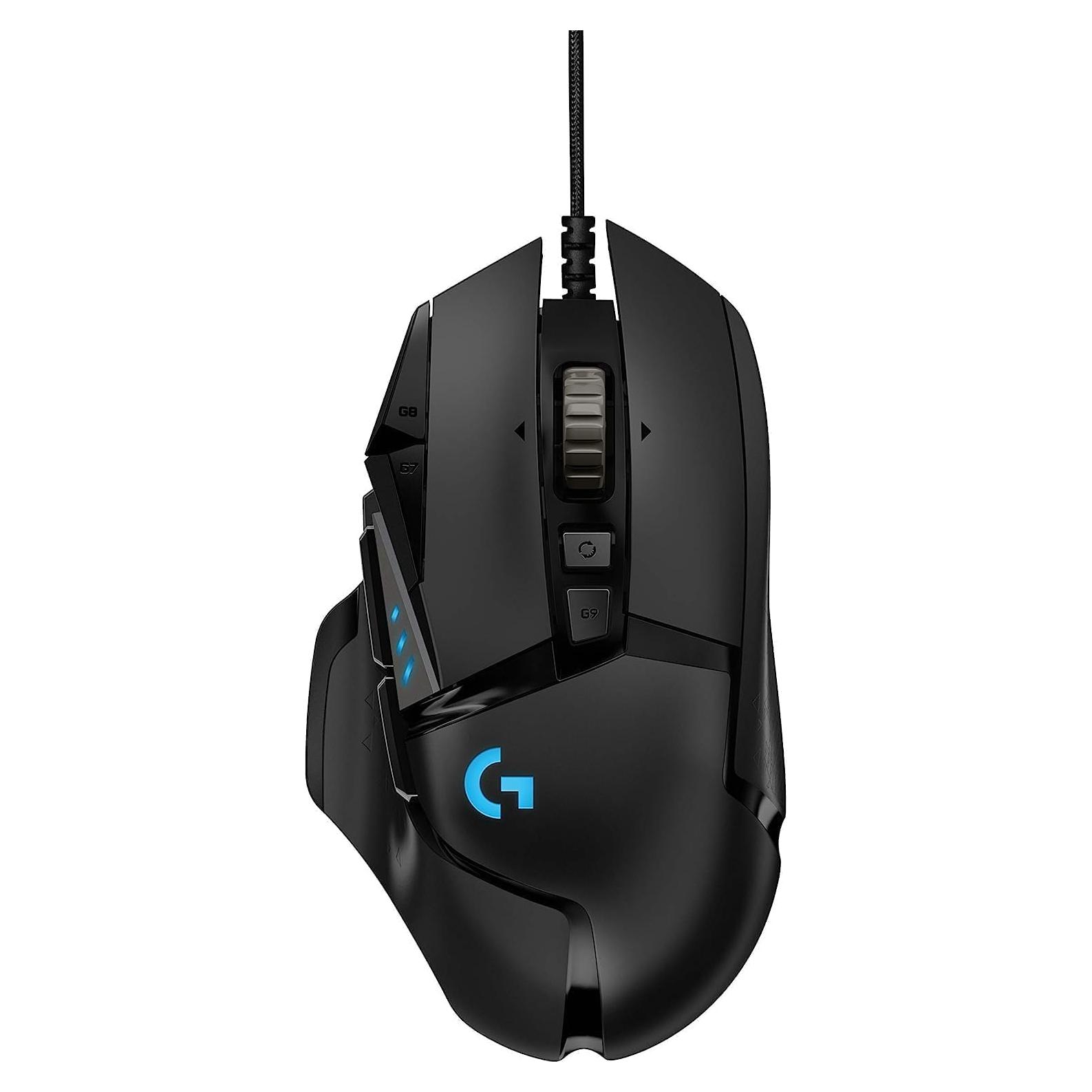 Ratón Gaming Logitech G502 Hero - 25600 DPI, Negro