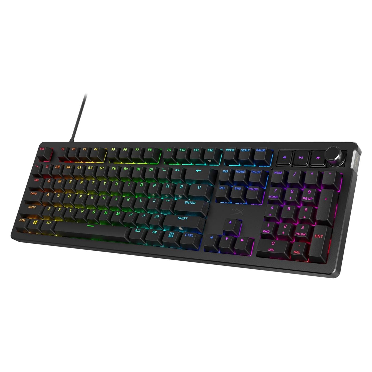 Teclado mecánico HyperX Alloy Rise RGB, interruptores lineales