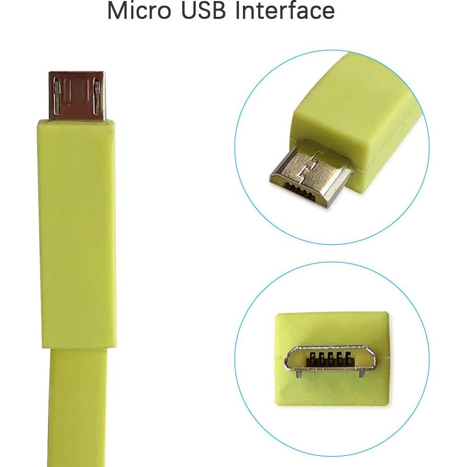 Cable de carga USB QJYTH 1.2m para Logitech UE Boom Amarillo