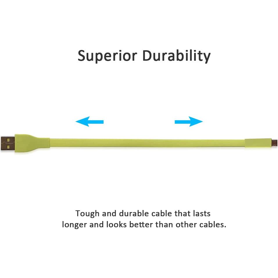 Cable de carga USB QJYTH 1.2m para Logitech UE Boom Amarillo