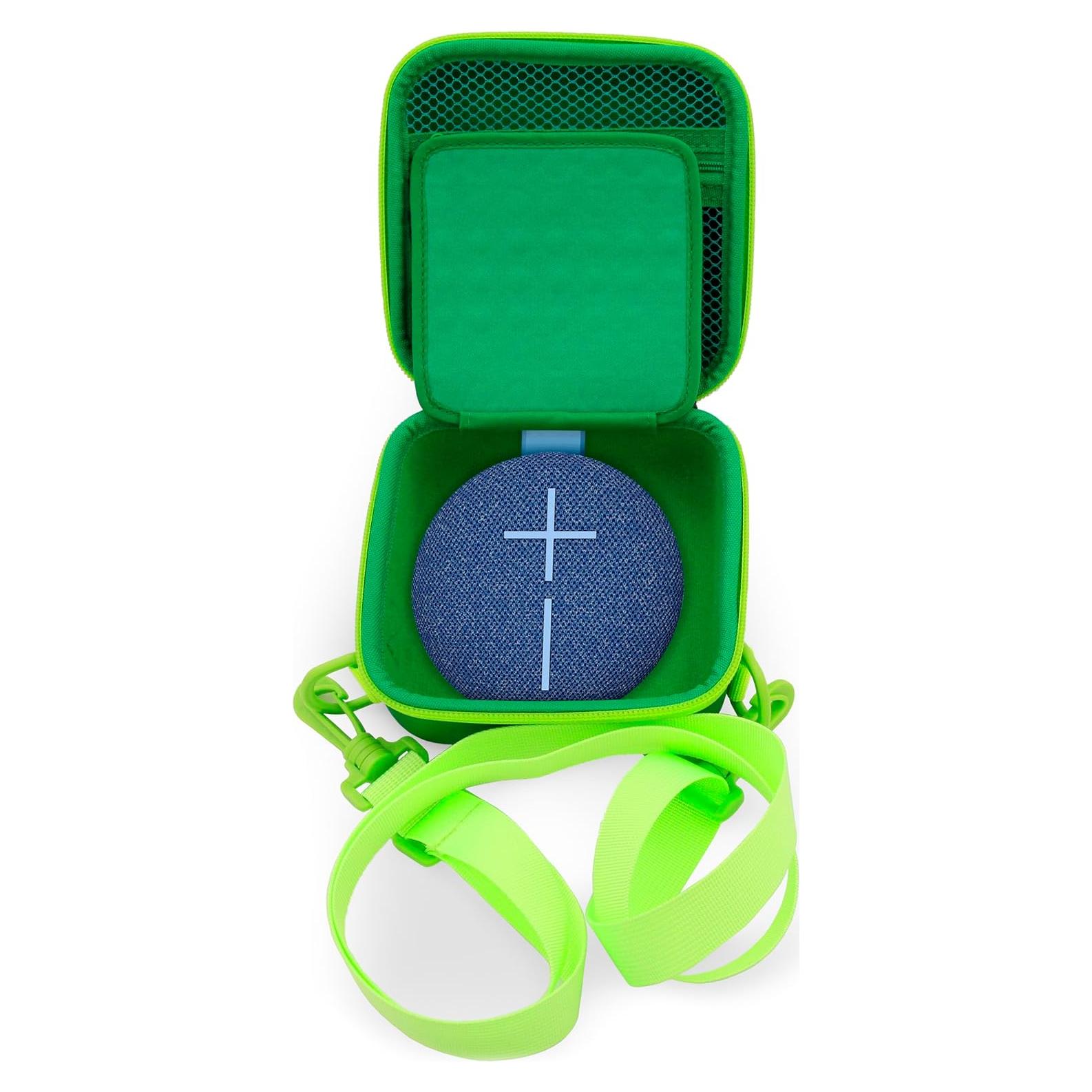 Funda de Viaje CASEMATIX para Altavoz Bluetooth Ultimate Ears MINIROLL - Verde