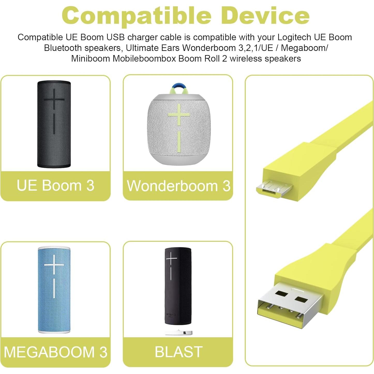 Cable de carga USB 1.19m Xivip para altavoces UE Boom