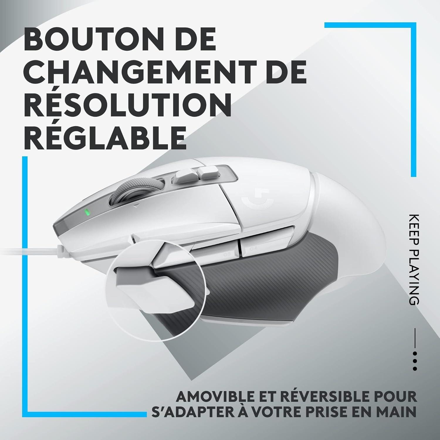 Ratón Gaming Logitech G502 X con Cable - Sensor HERO 25K