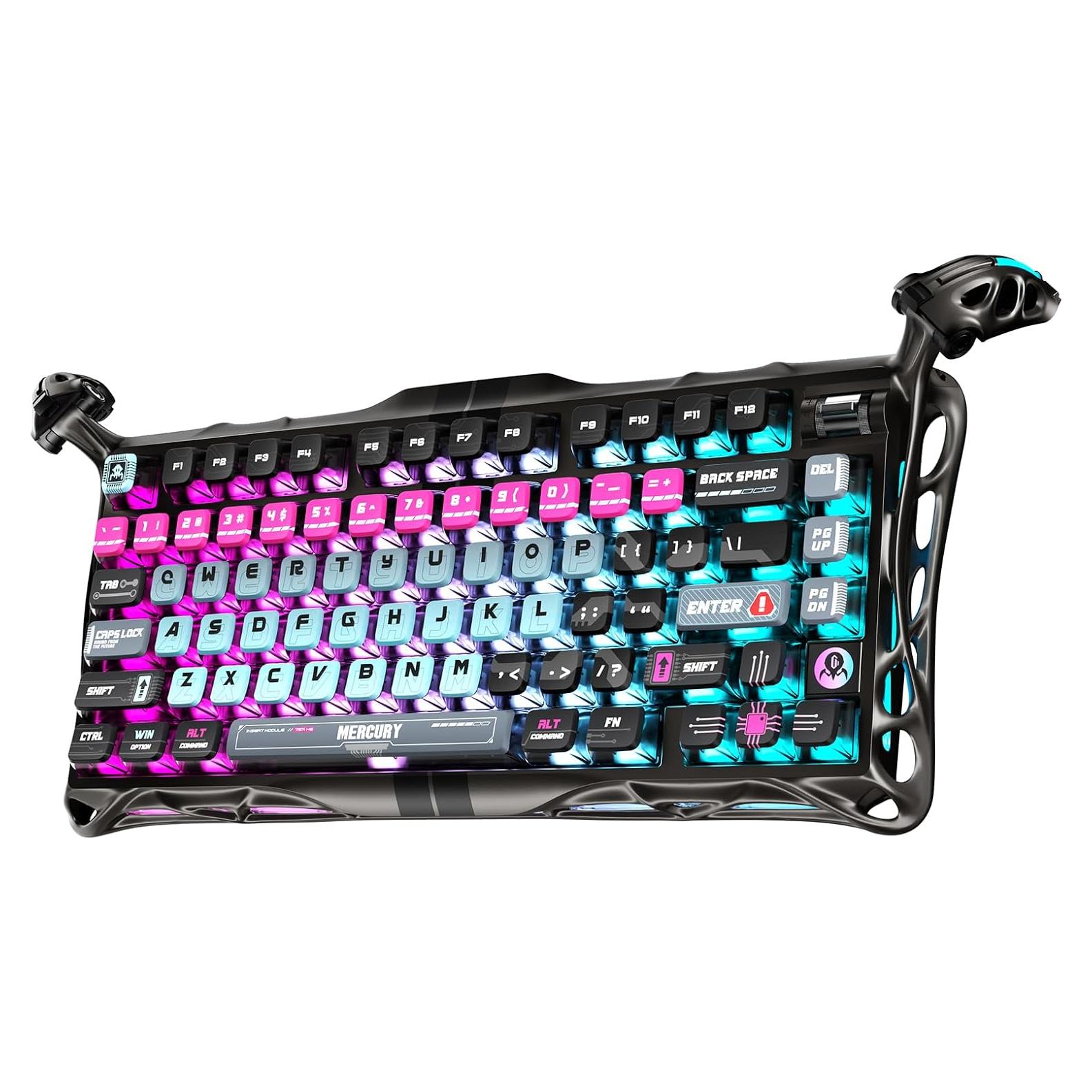 Teclado Gaming GravaStar V75 Pro 75% RGB Cyberpunk