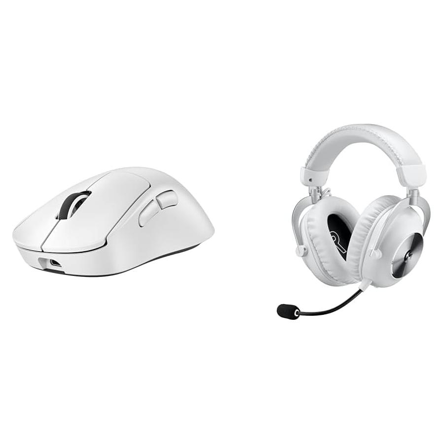 Mouse Gaming Inalámbrico Logitech G Pro X Superlight 2 + Auriculares Pro X 2 - Blanco