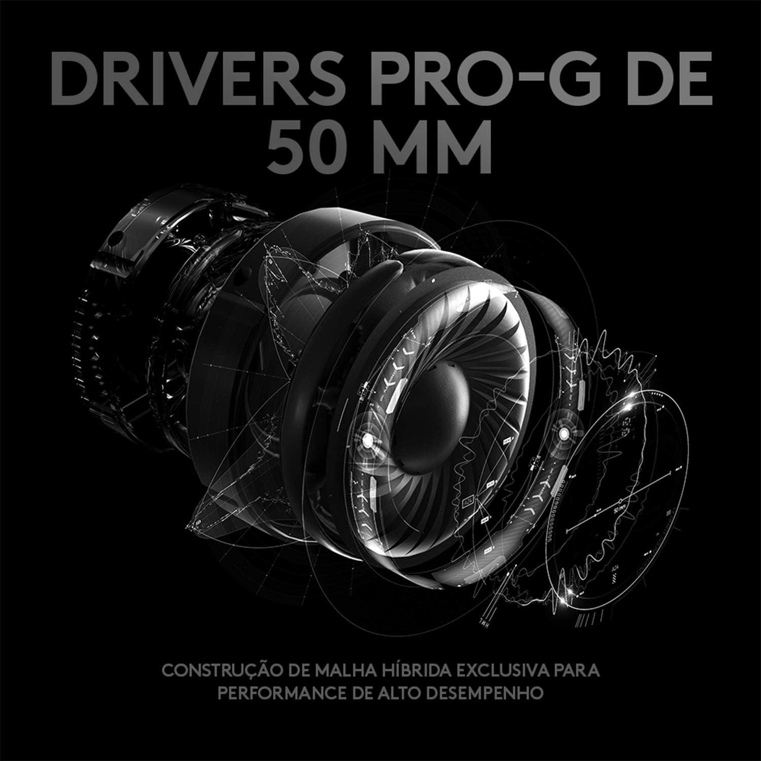 Auriculares Gaming Logitech G PRO 50mm con Micrófono - Negro