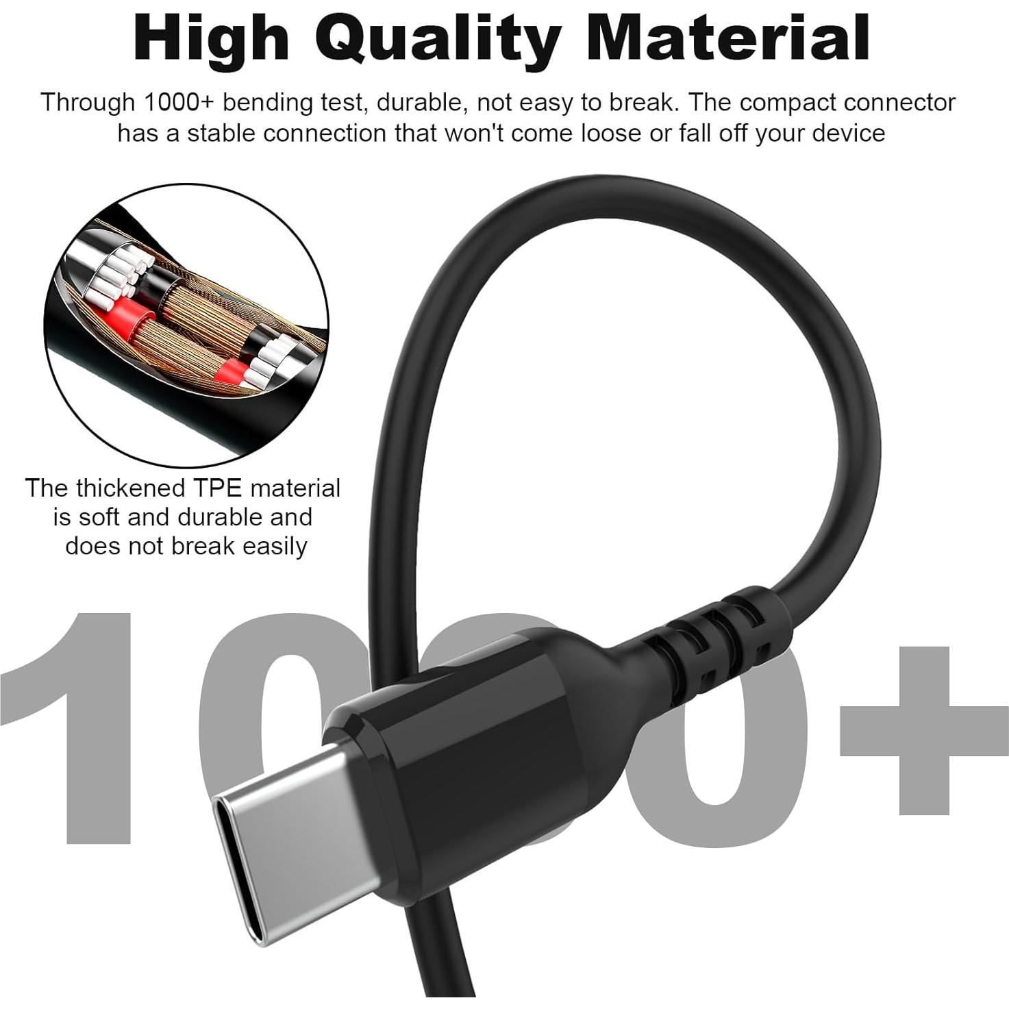 Cable de carga USB C 1.6m Toeasor para SteelSeries Arctis Nova Pro