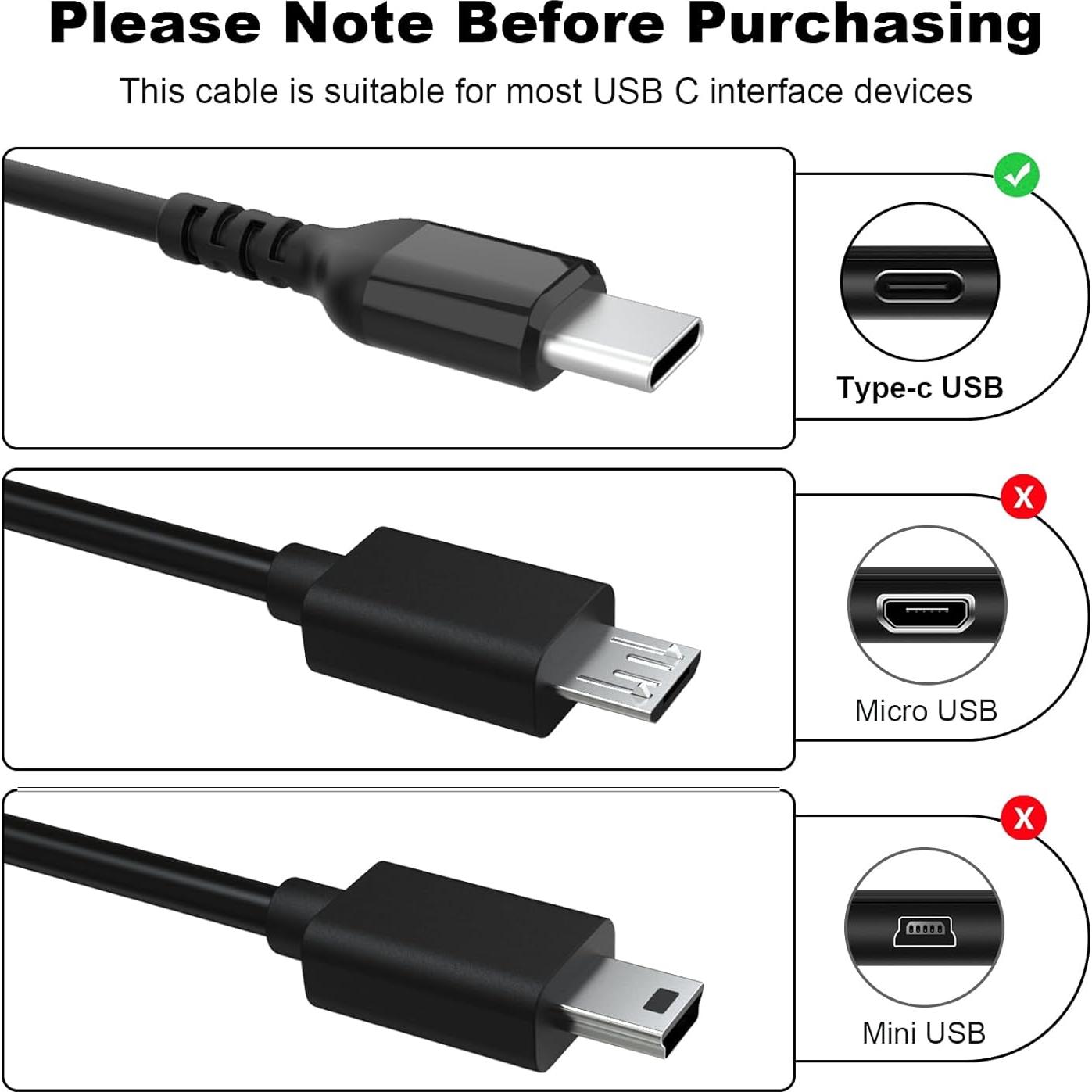 Cable de carga USB C 1.6m Toeasor para SteelSeries Arctis Nova Pro