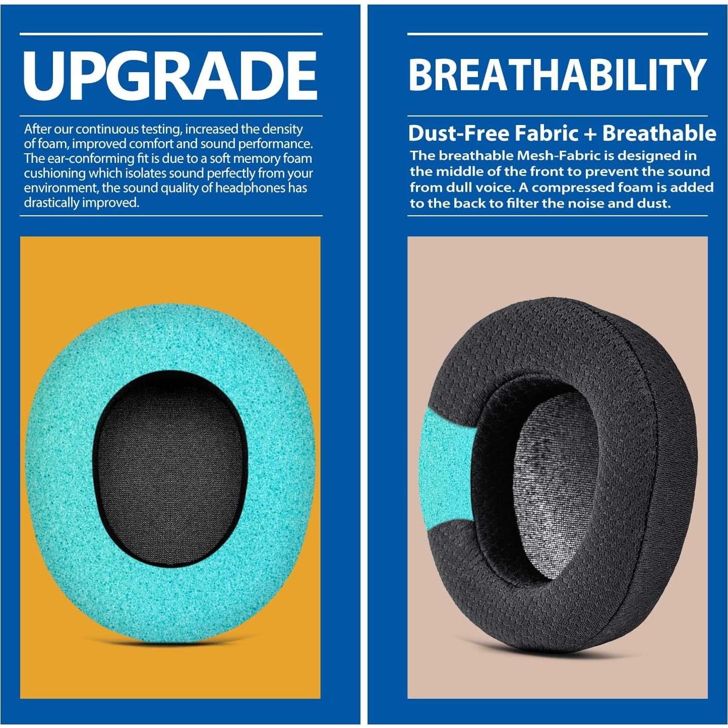 Almohadillas de Reemplazo TRANSTEK para Auriculares Arctis Nova Pro con Cable - Malla Transpirable