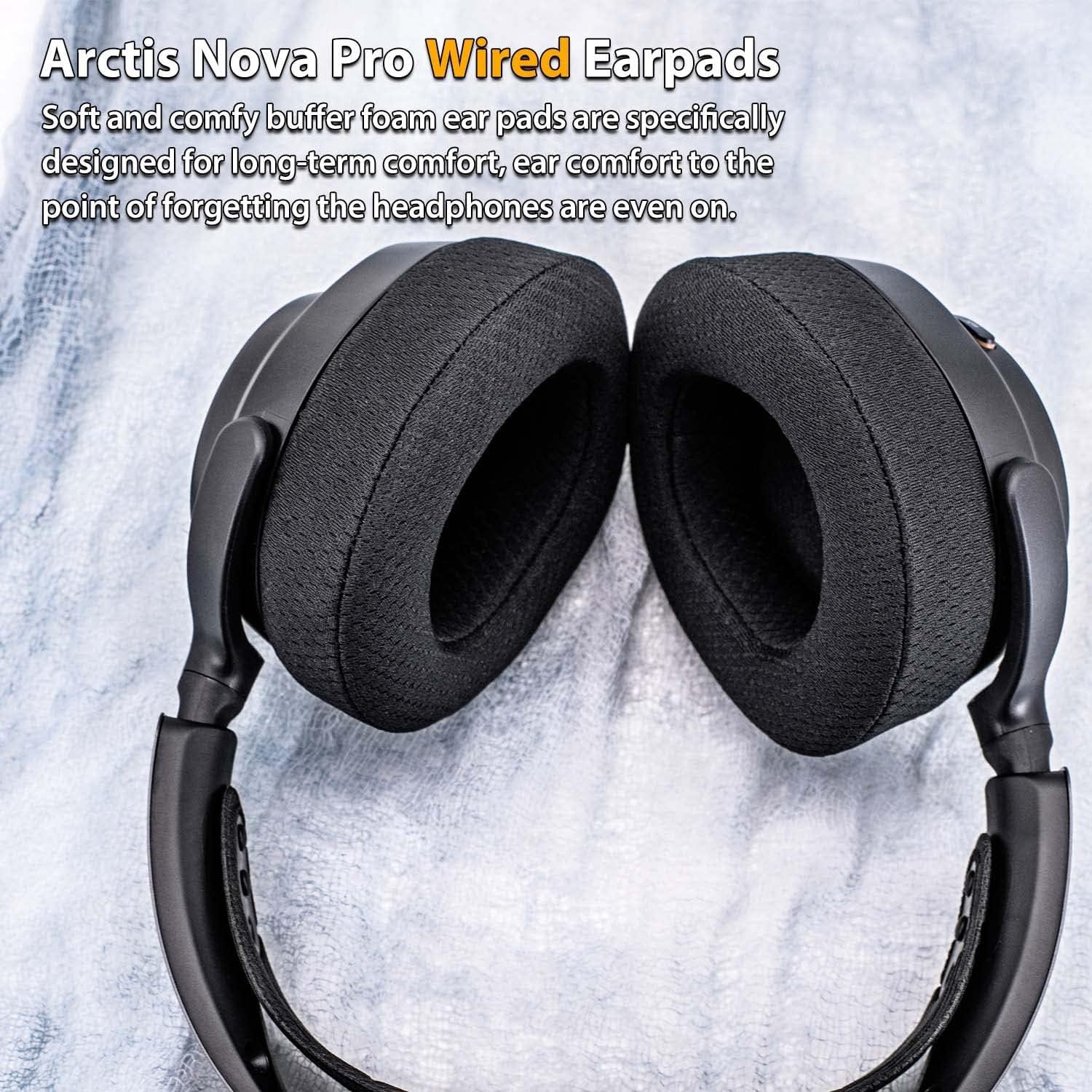 Almohadillas de Reemplazo TRANSTEK para Auriculares Arctis Nova Pro con Cable - Malla Transpirable