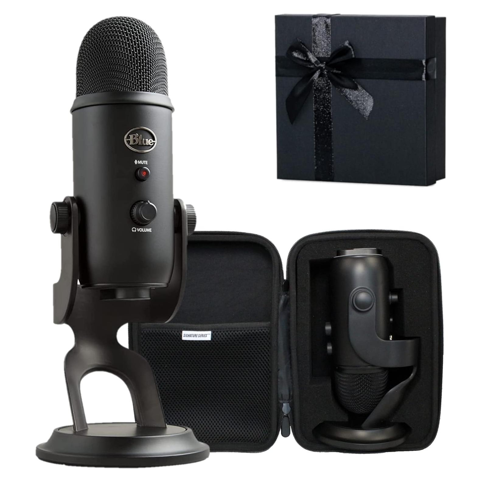 Micrófono USB Logitech Blue Yeti Blackout para PC y Streaming