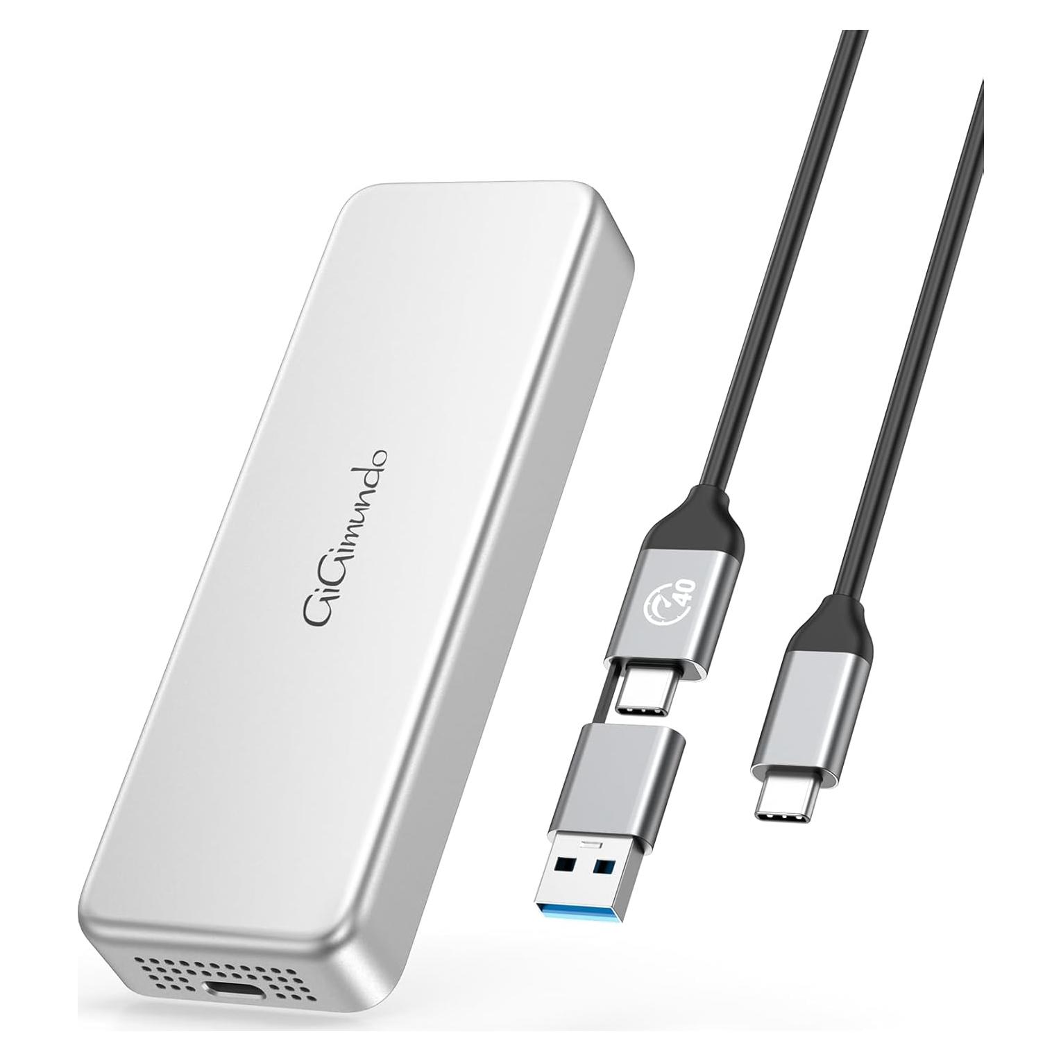 SSD portátil GiGimundo G40 2TB USB4 40Gbps con ventilador