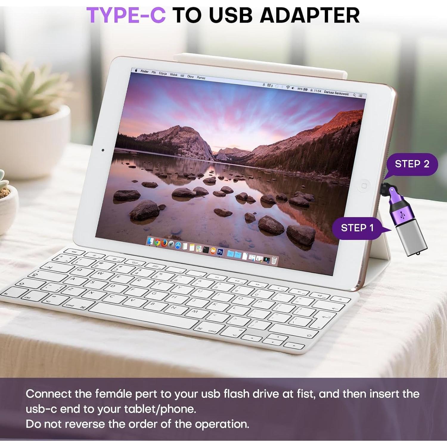 Adaptador Magnético USB C a USB 2.0 2 Paquete 180° EndlesShine