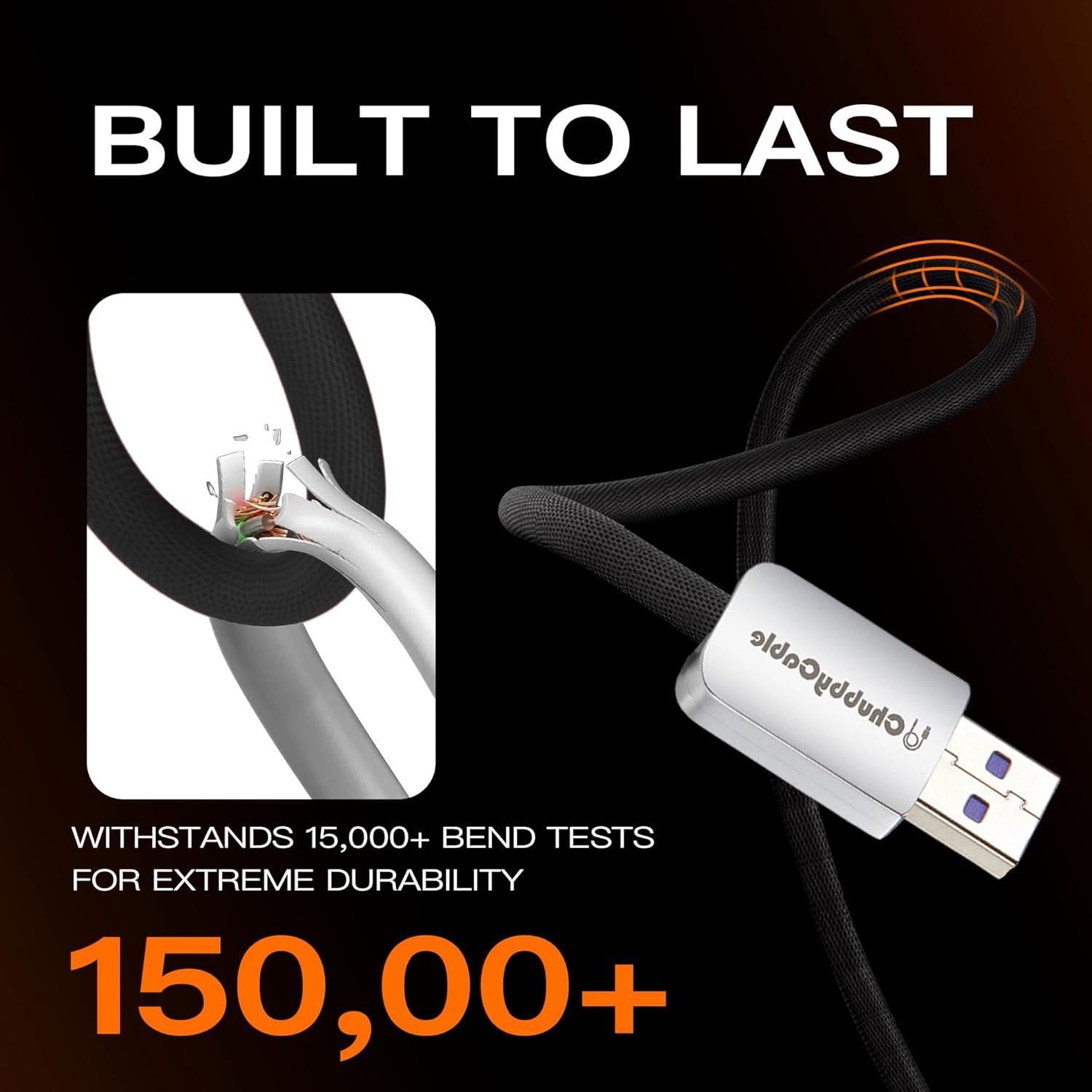 Cable USB C Enrollado ChubbyTech 240W 0.70m-1.10m Azul/Rosa