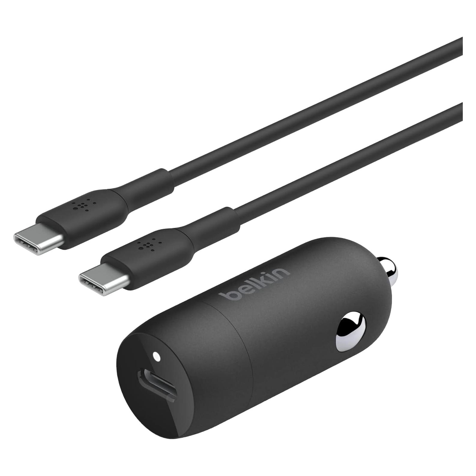 Cargador Rápido para Auto Belkin BoostCharge 30W USB-C Negro
