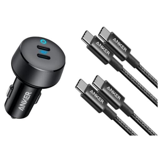 Cargador de coche USB-C Anker PowerIQ 3.0 2Pack 1m