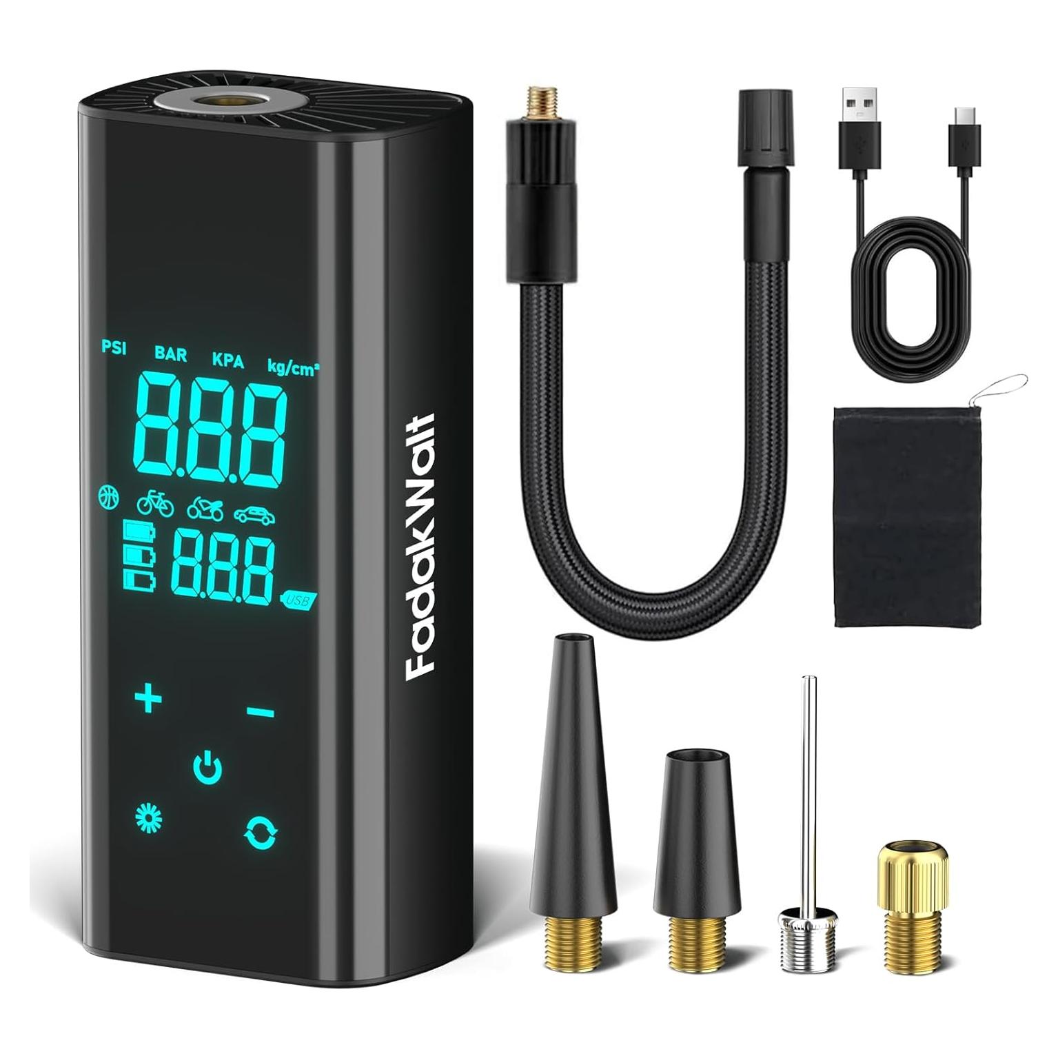 Compresor de Aire FADAKWALT Inalámbrico 150 PSI con Luz LED