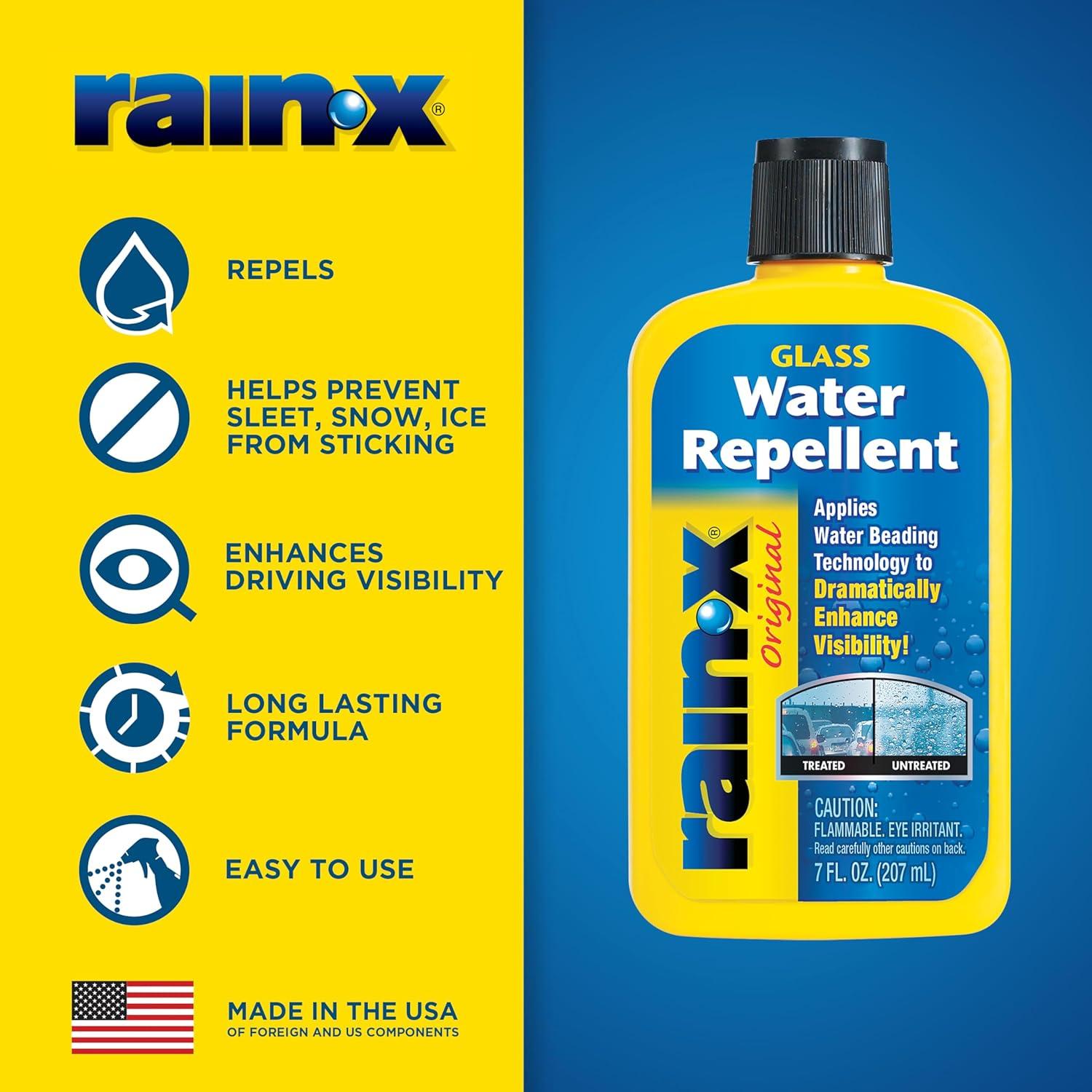 Tratamiento de Vidrio Rain-X 800002243 198 ml - Mejora Visibilidad Lluvia