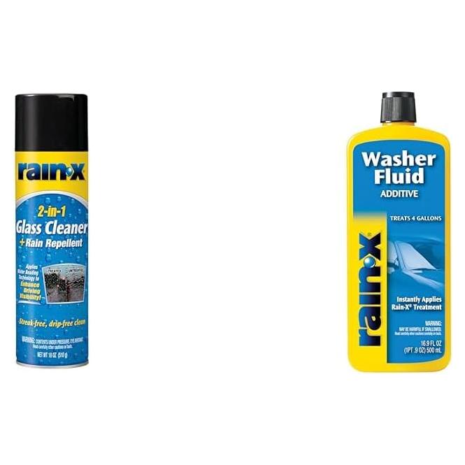 Paquete Cuidado Cristales Rain-X 2 en 1 Limpiador 532 ml
