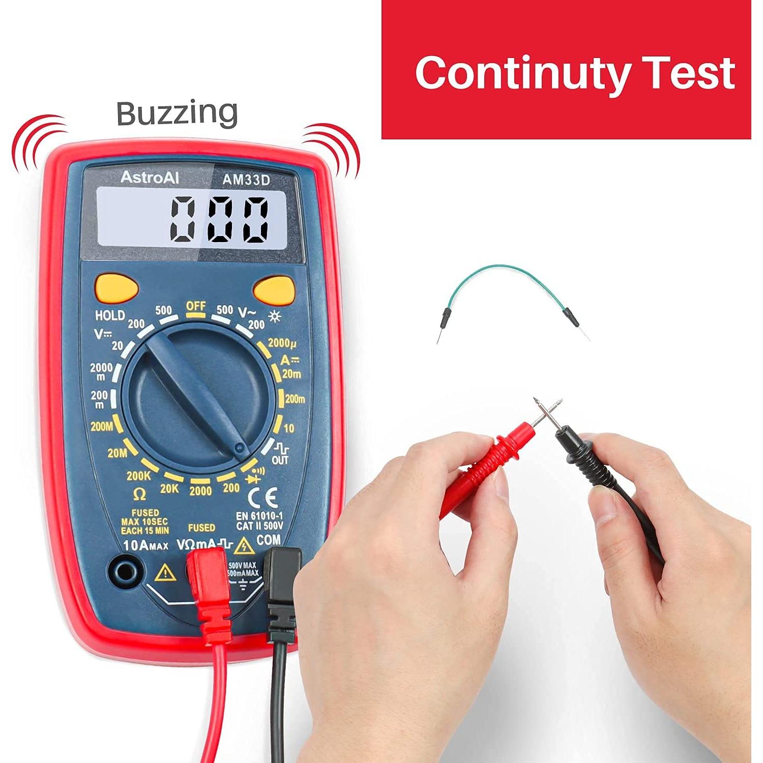 Multímetro Digital AstroAI 2000 Cuentas y Medidor de Presión