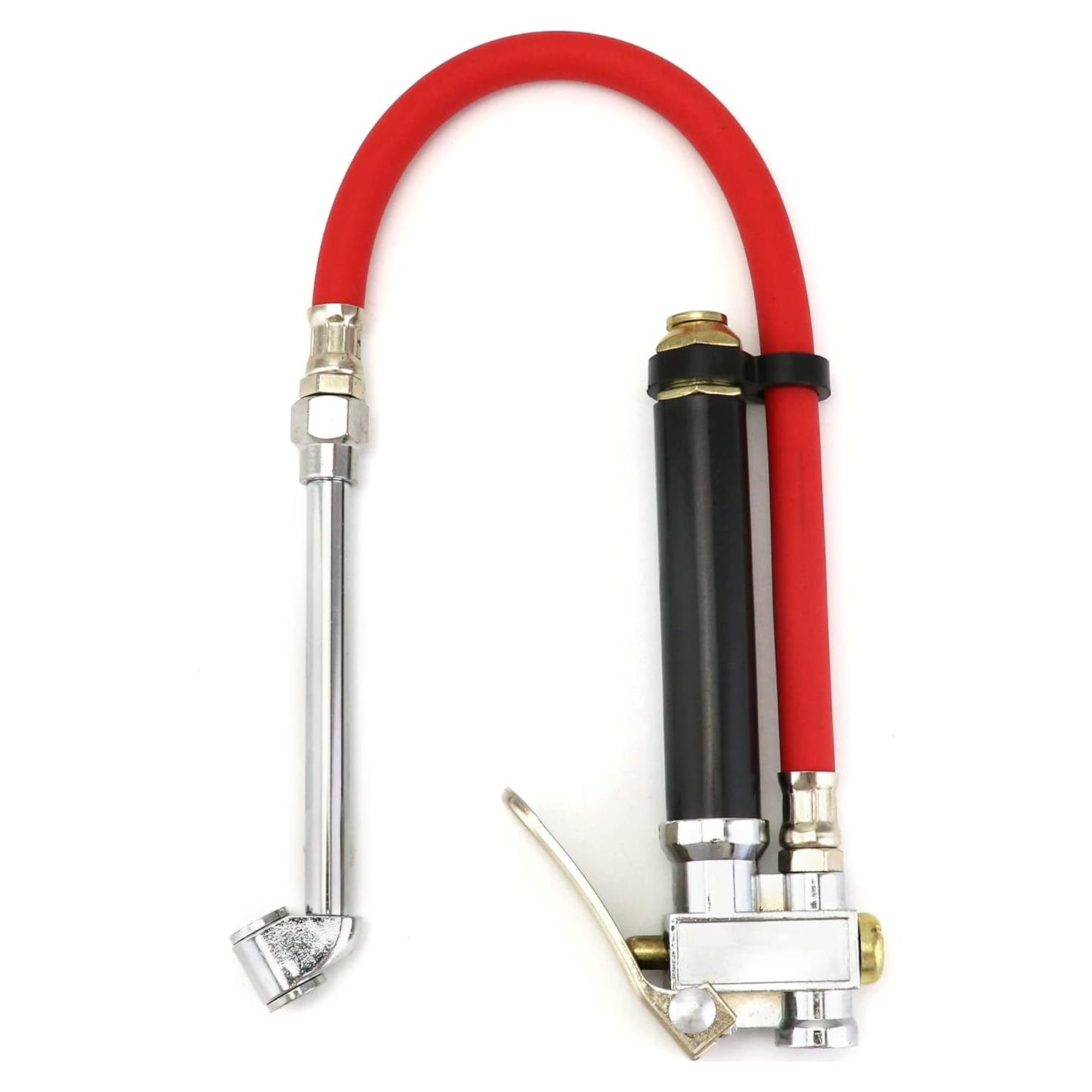 Inflador de Neumáticos QWORK con Manómetro Doble Cabeza 120 PSI