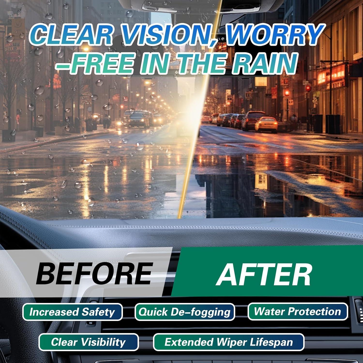 Kit Repelente de Agua y Antivaho Polixel - 2 Esponjas para Cristales