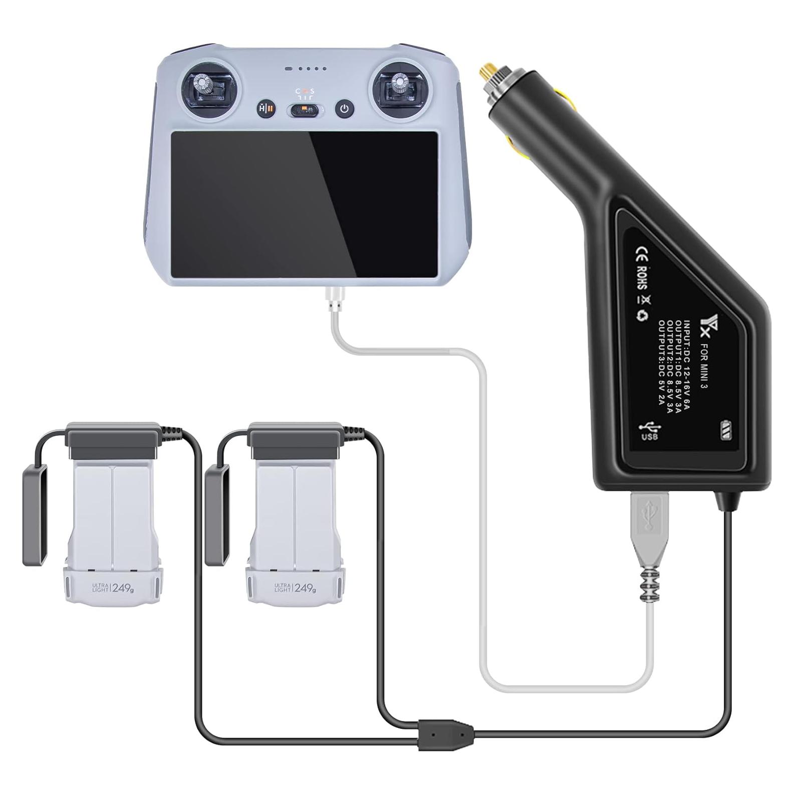 Cargador de batería Hanatora 3 en 1 para DJI Mini 4/3 Pro