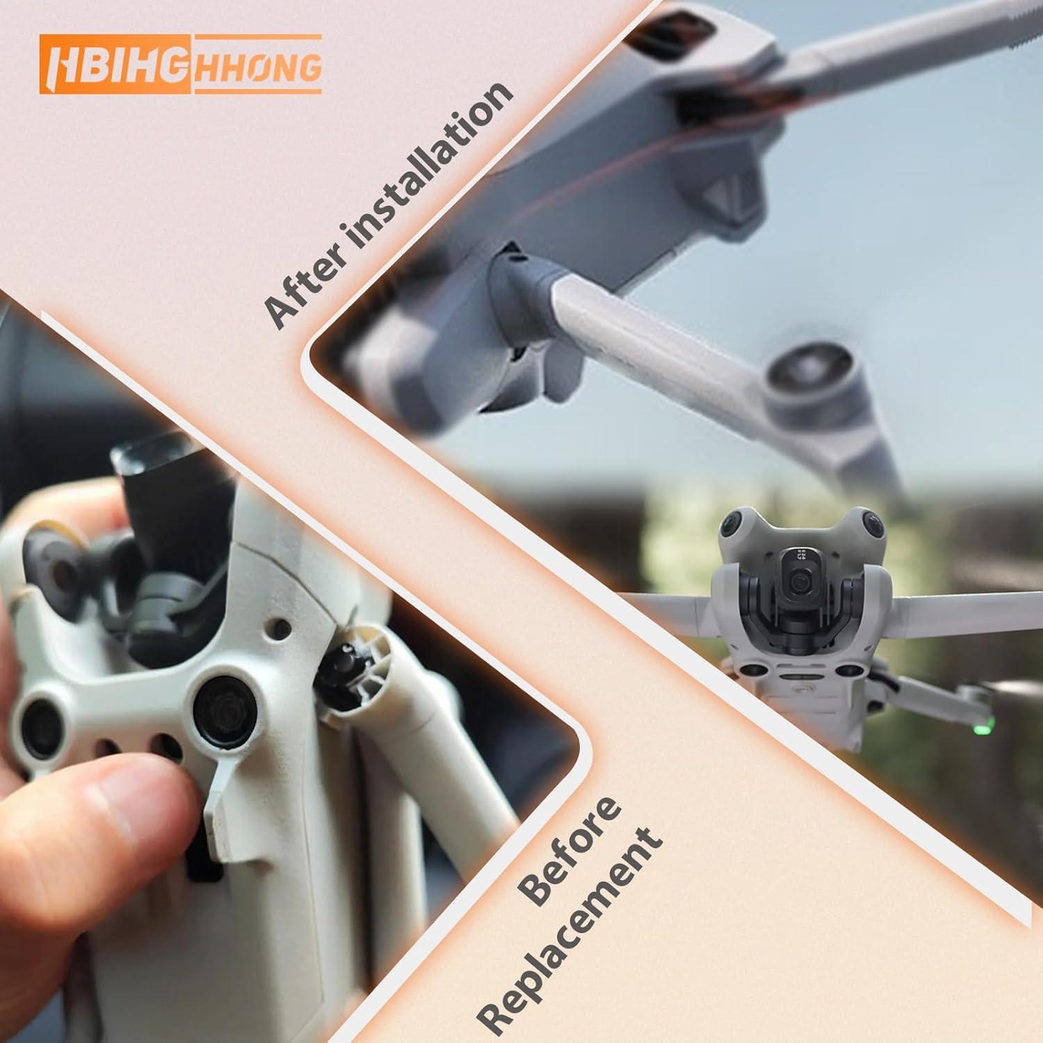 Reemplazo Eje Brazo Frontal DJI Mini 4 Pro y Mini 3 con Tornillos