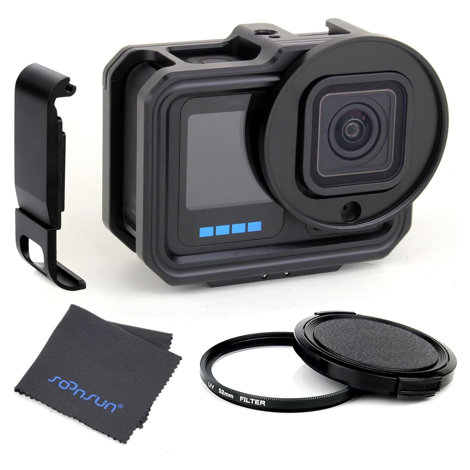 Caja de Aluminio SOONSUN con Filtro UV para GoPro Hero 9-13