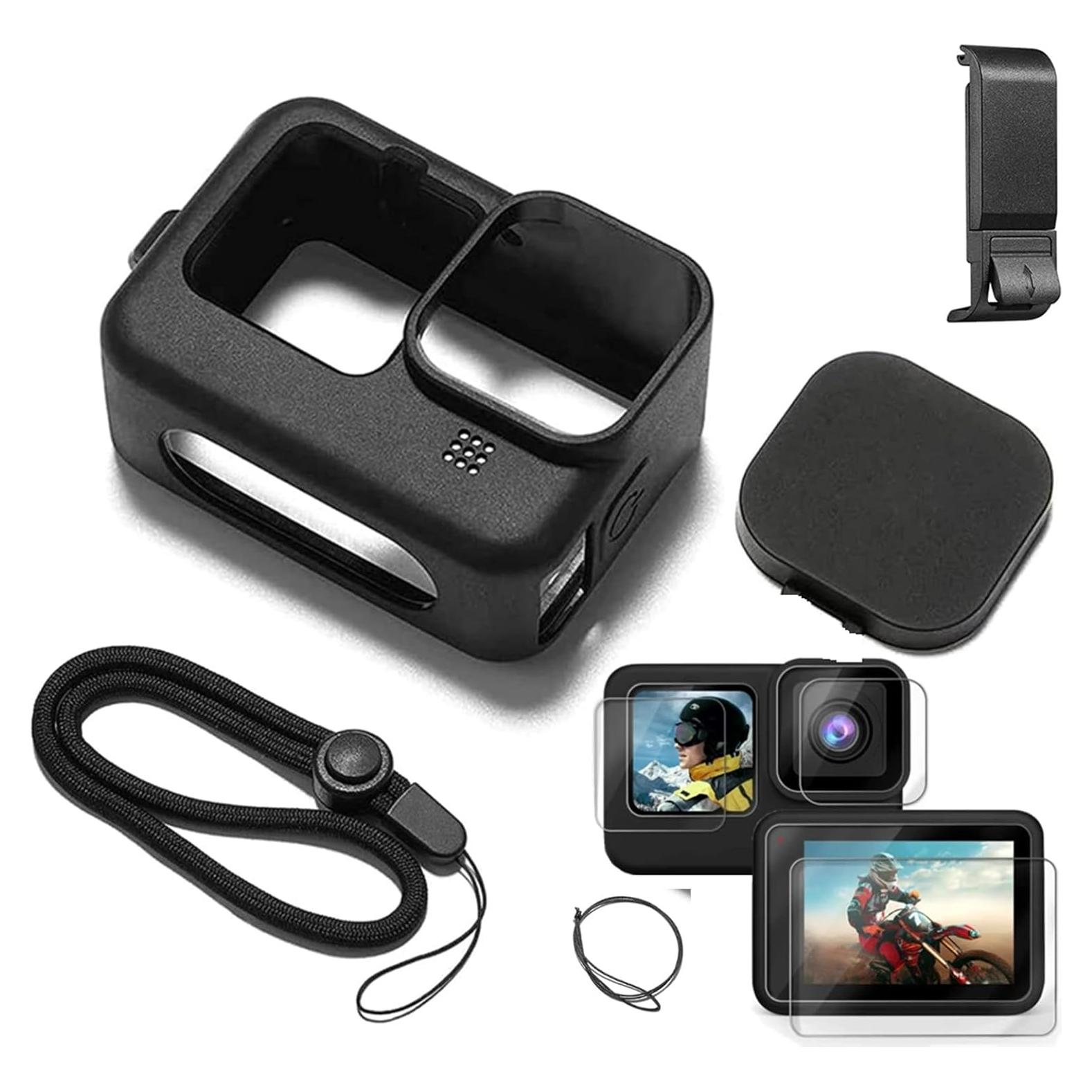 Kit de Accesorios Funda Silicona GoPro Hero 9/10/11/12 Negra