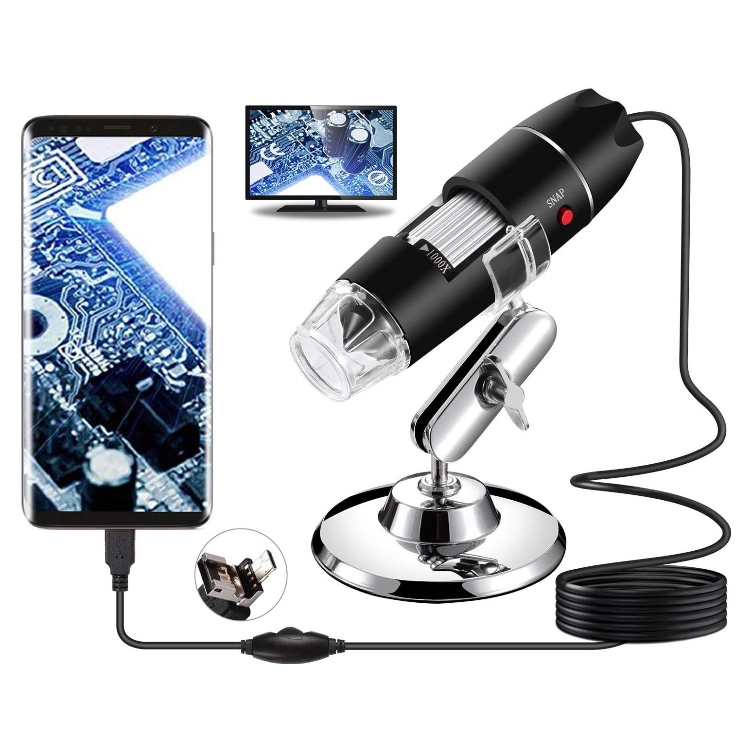 Microscopio USB Bysameyee SB-19 40X-1000X 8 LED Ajustables