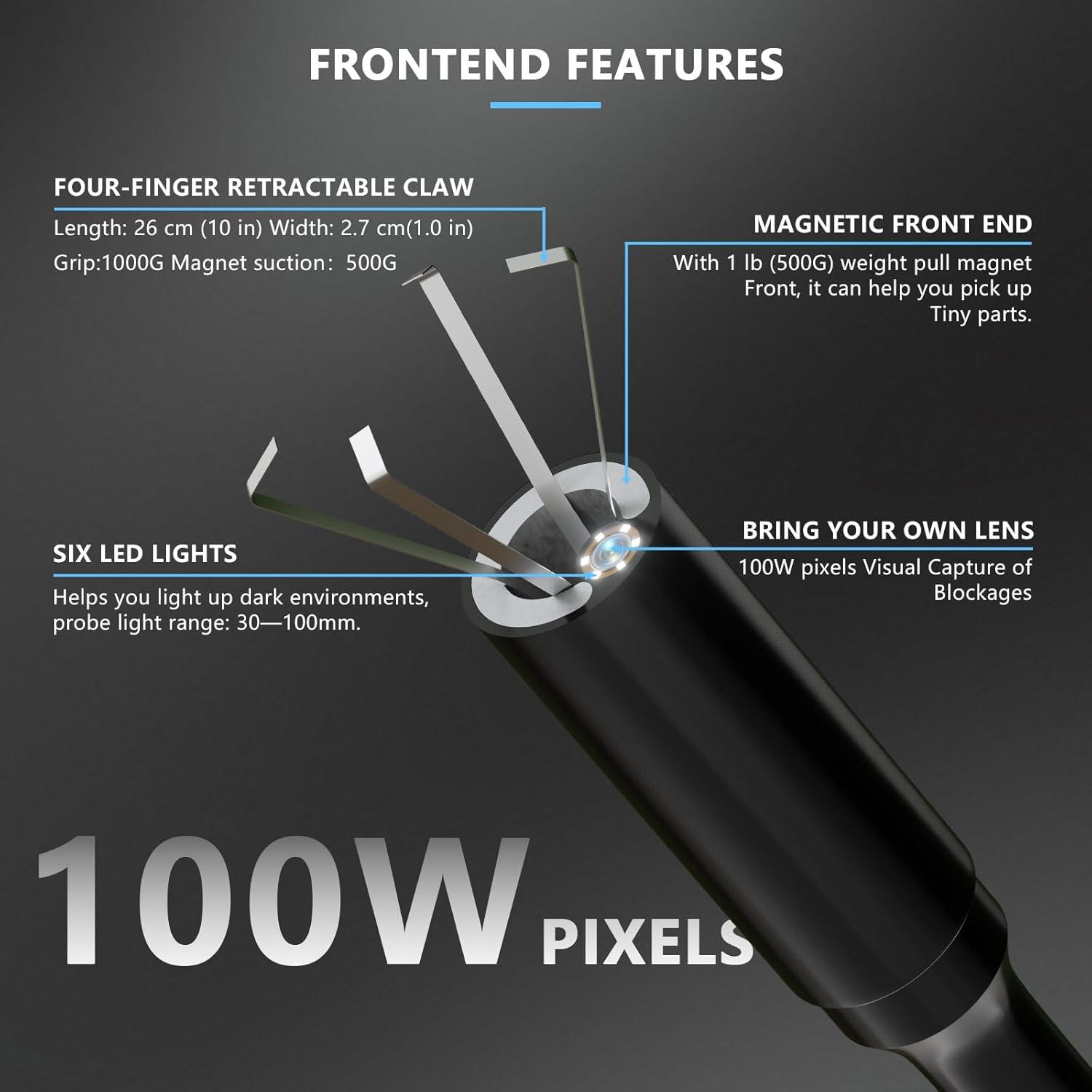 Cámara de Endoscopio KeFvoer 60cm HD con Luz LED Ajustable