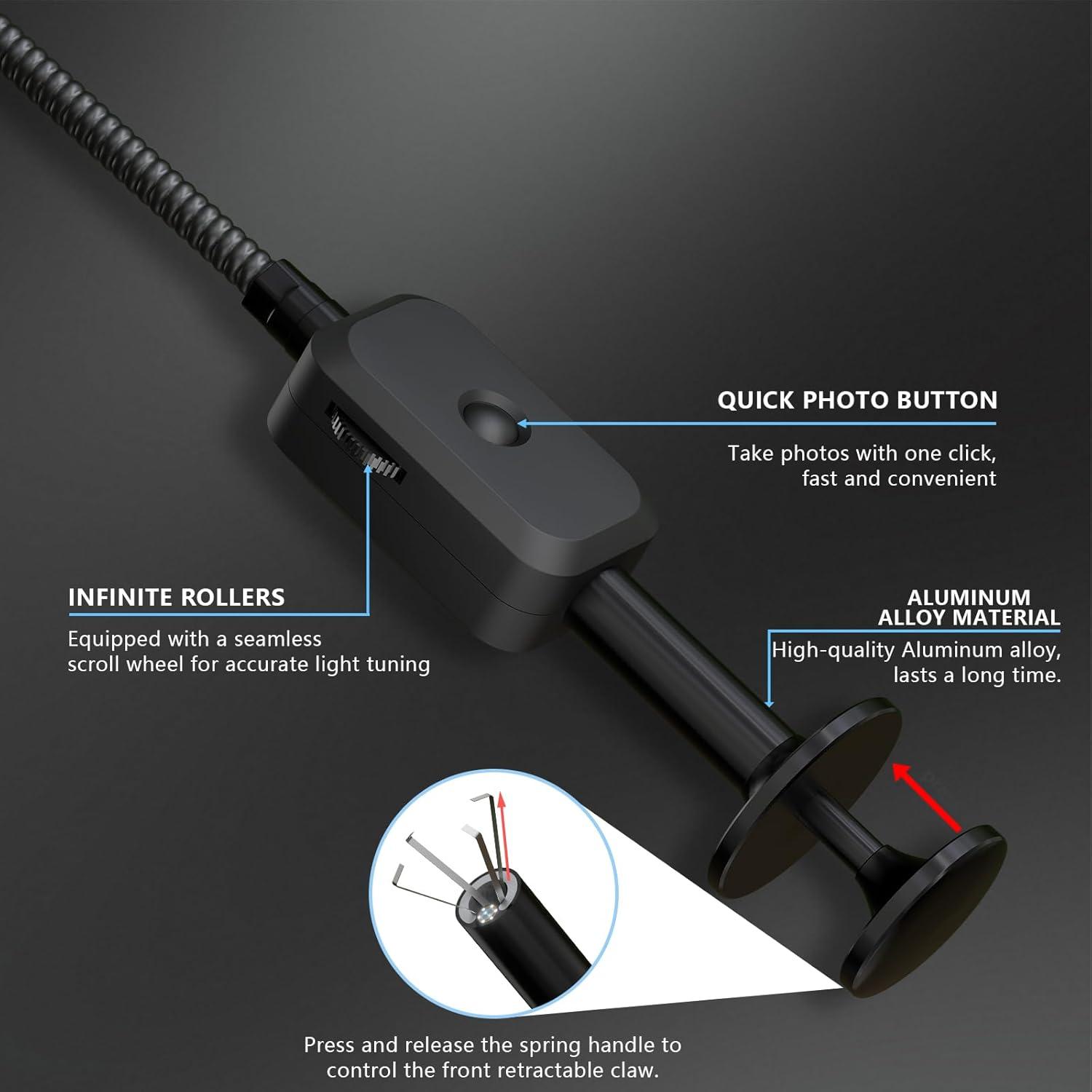Cámara de Endoscopio KeFvoer 60cm HD con Luz LED Ajustable