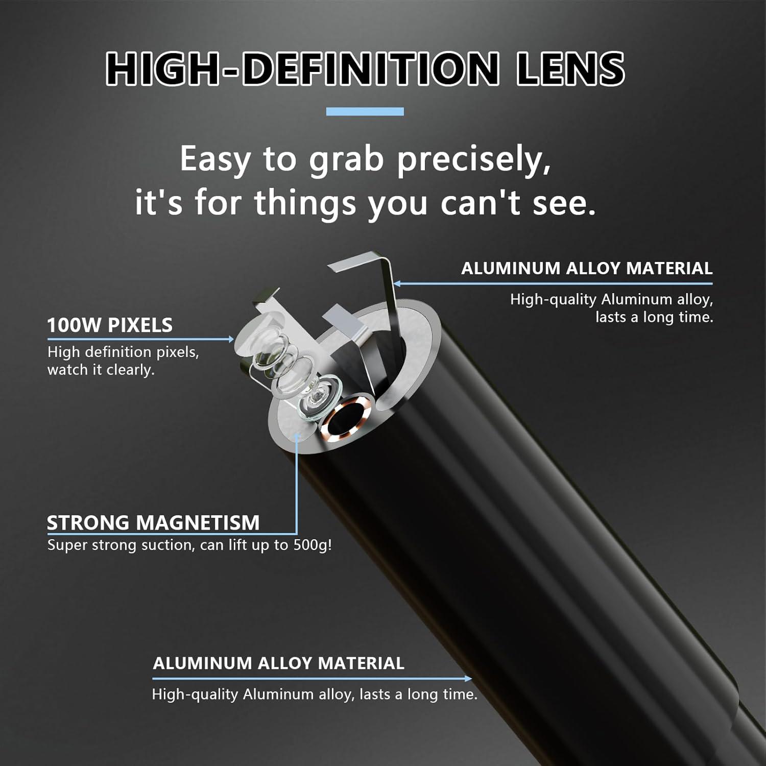 Cámara de Endoscopio KeFvoer 60cm HD con Luz LED Ajustable