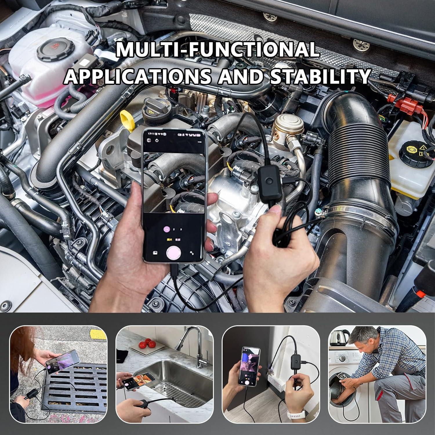 Cámara de Endoscopio KeFvoer 60cm HD con Luz LED Ajustable