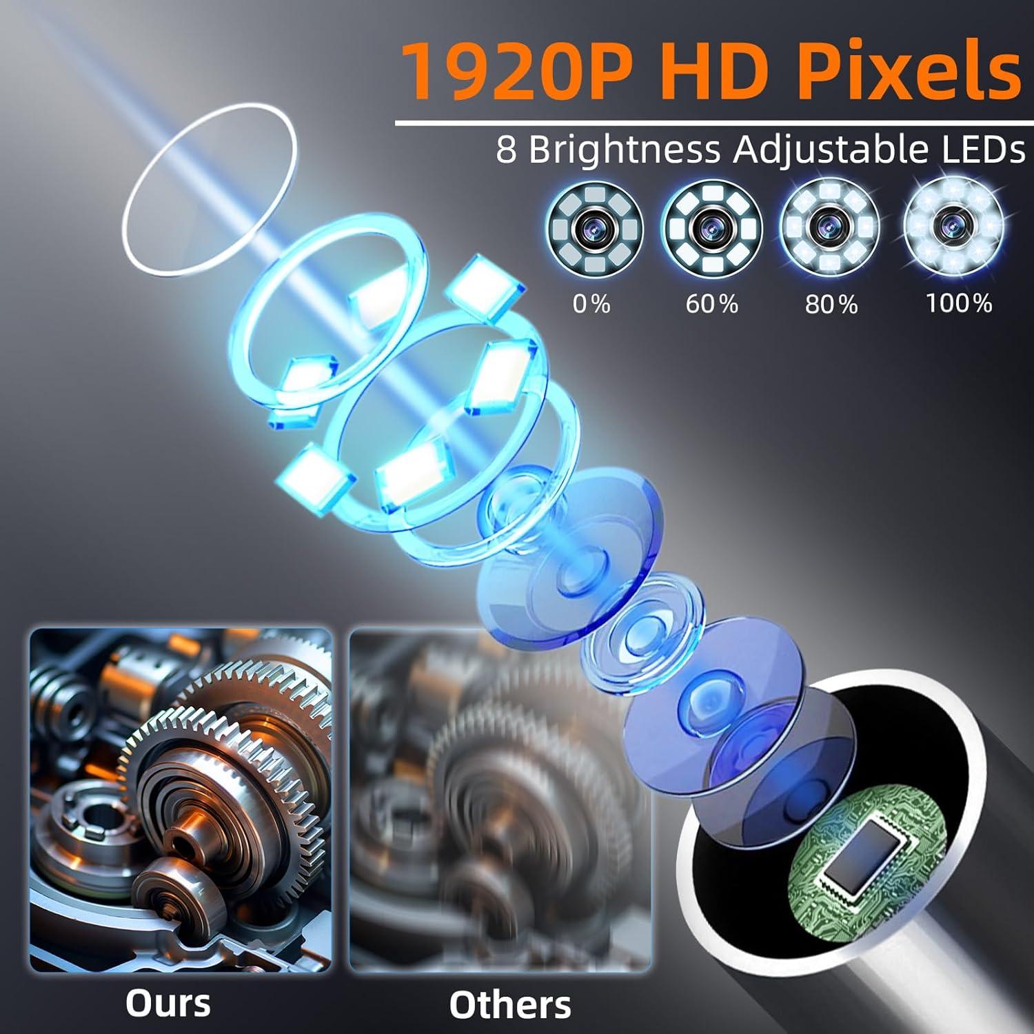 Cámara Endoscópica Ennovor 4.3" HD 1920P IP67 10m